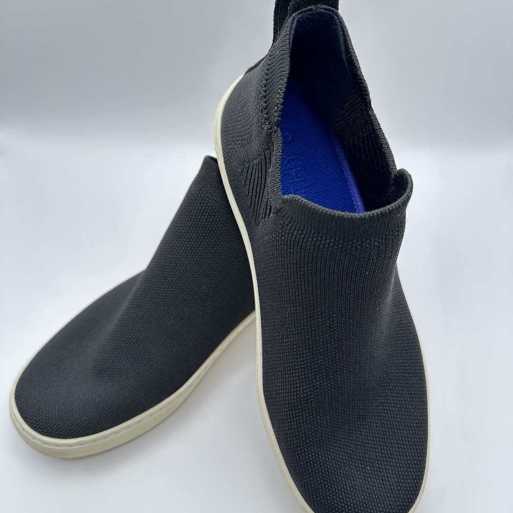 Rothys The Chelsea Knit Pull On Black Boots Womens size 7.5